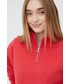Bluza Superdry bluza damska kolor czerwony z kapturem z aplikacją