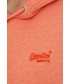 Bluza Superdry bluza damska kolor pomarańczowy z kapturem z aplikacją