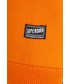 Bluza Superdry bluza bawełniana damska kolor pomarańczowy z kapturem z nadrukiem