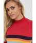 Bluza Superdry bluza damska kolor czerwony z nadrukiem