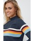 Bluza Superdry bluza damska kolor granatowy z kapturem z aplikacją