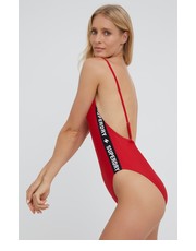 Strój kąpielowy jednoczęściowy strój kąpielowy kolor czerwony miękka miseczka - Answear.com Superdry