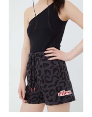 Spodnie szorty damskie kolor czarny z nadrukiem medium waist - Answear.com Ellesse