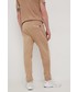Spodnie męskie Ellesse spodnie dresowe bawełniane męskie kolor brązowy z aplikacją