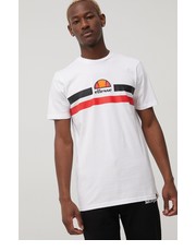 T-shirt - koszulka męska t-shirt bawełniany kolor biały z nadrukiem - Answear.com Ellesse