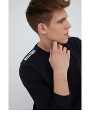T-shirt - koszulka męska longsleeve męski kolor czarny z nadrukiem - Answear.com Moschino Underwear