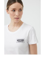 Piżama t-shirt piżamowy bawełniany kolor biały - Answear.com Moschino Underwear