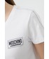 Piżama Moschino Underwear t-shirt piżamowy bawełniany kolor biały