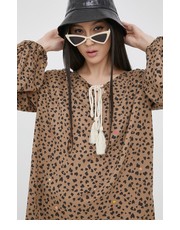 Bluzka bluzka damska kolor brązowy wzorzysta - Answear.com Femi Stories