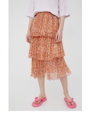 Spódnica spódnica kolor pomarańczowy midi rozkloszowana - Answear.com Femi Stories