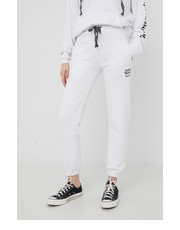 Spodnie spodnie dresowe Haruka damskie kolor biały gładkie - Answear.com Femi Stories