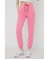 Spodnie Femi Stories spodnie dresowe bawełniane Haruka damskie kolor różowy z aplikacją