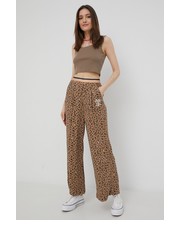 Spodnie spodnie Olo damskie kolor brązowy szerokie high waist - Answear.com Femi Stories