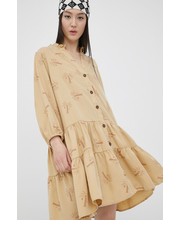 Sukienka sukienka kolor beżowy mini rozkloszowana - Answear.com Femi Stories