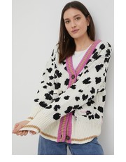Sweter kardigan Lenti damski kolor biały ciepły - Answear.com Femi Stories
