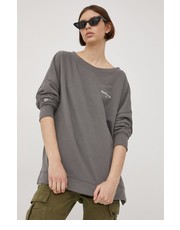 Bluza bluza bawełniana Ria damska kolor szary gładka - Answear.com Femi Stories