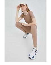 Legginsy legginsy damskie kolor beżowy gładkie - Answear.com Femi Stories