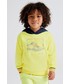 Bluza Mayoral bluza dziecięca kolor żółty z kapturem z nadrukiem