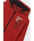 Bluza Mayoral bluza dziecięca kolor czerwony z kapturem z nadrukiem