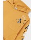 Bluza Mayoral bluza bawełniana dziecięca kolor żółty z kapturem z nadrukiem