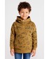 Bluza Mayoral bluza dziecięca kolor brązowy z kapturem wzorzysta
