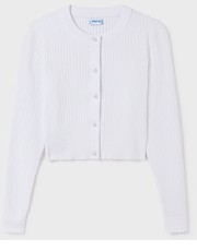 Sweter kardigan dziecięcy kolor biały lekki - Answear.com Mayoral