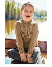 Sweter Sweter dziecięcy kolor brązowy ciepły - Answear.com Mayoral