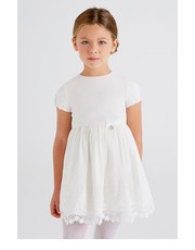 Sukienka dziecięca sukienka dziecięca kolor beżowy mini rozkloszowana - Answear.com Mayoral