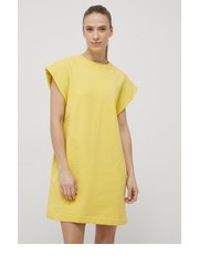 Sukienka sukienka bawełniana kolor żółty mini prosta - Answear.com Deha