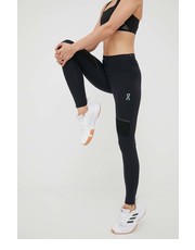 Legginsy On-running legginsy do biegania damskie kolor czarny gładkie - Answear.com On Running