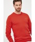 Sweter męski Aeronautica Militare sweter bawełniany męski kolor czerwony lekki