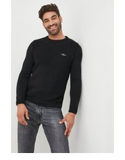 Sweter męski sweter bawełniany męski kolor czarny - Answear.com Aeronautica Militare