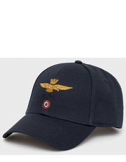 Czapka czapka bawełniana kolor granatowy z aplikacją - Answear.com Aeronautica Militare