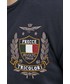 Bluza męska Aeronautica Militare bluza męska kolor granatowy z kapturem gładka