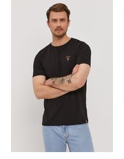 T-shirt - koszulka męska T-shirt męski kolor czarny gładki - Answear.com Aeronautica Militare