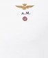 T-shirt - koszulka męska Aeronautica Militare t-shirt bawełniany kolor biały gładki
