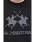 Bluza męska La Martina bluza bawełniana męska kolor czarny z aplikacją