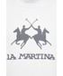 Bluza męska La Martina bluza bawełniana męska kolor biały z aplikacją