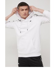 Bluza męska bluza męska kolor biały z kapturem z aplikacją - Answear.com Kappa