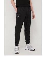 Spodnie męskie spodnie męskie kolor czarny gładkie - Answear.com Kappa