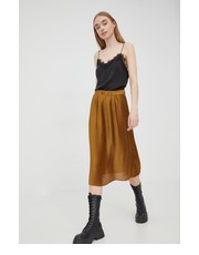 Spódnica spódnica kolor brązowy midi rozkloszowana - Answear.com Fila