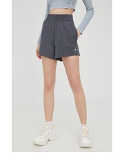 Spodnie szorty damskie kolor szary gładkie high waist - Answear.com Fila
