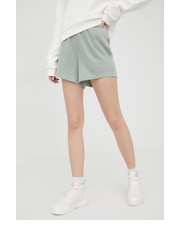 Spodnie szorty damskie kolor zielony gładkie high waist - Answear.com Fila