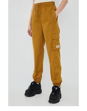 Spodnie spodnie dresowe damskie kolor brązowy joggery high waist - Answear.com Fila