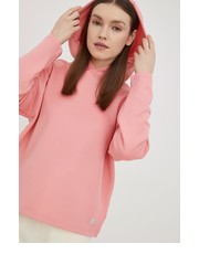 Bluza bluza damska kolor różowy z kapturem gładka - Answear.com Fila