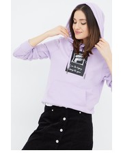 Bluza bluza damska kolor fioletowy z kapturem z nadrukiem - Answear.com Fila
