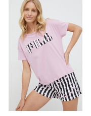 Piżama piżama bawełniana kolor różowy bawełniana - Answear.com Fila
