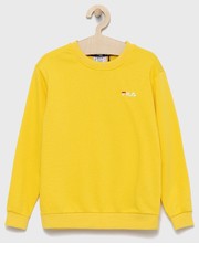 Bluza bluza bawełniana kolor żółty gładka - Answear.com Fila