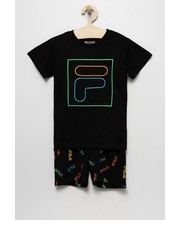 Piżama dziecięca piżama dziecięca kolor czarny z nadrukiem - Answear.com Fila