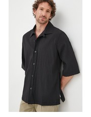 Koszula męska koszula męska kolor czarny relaxed z kołnierzykiem klasycznym - Answear.com Lindbergh